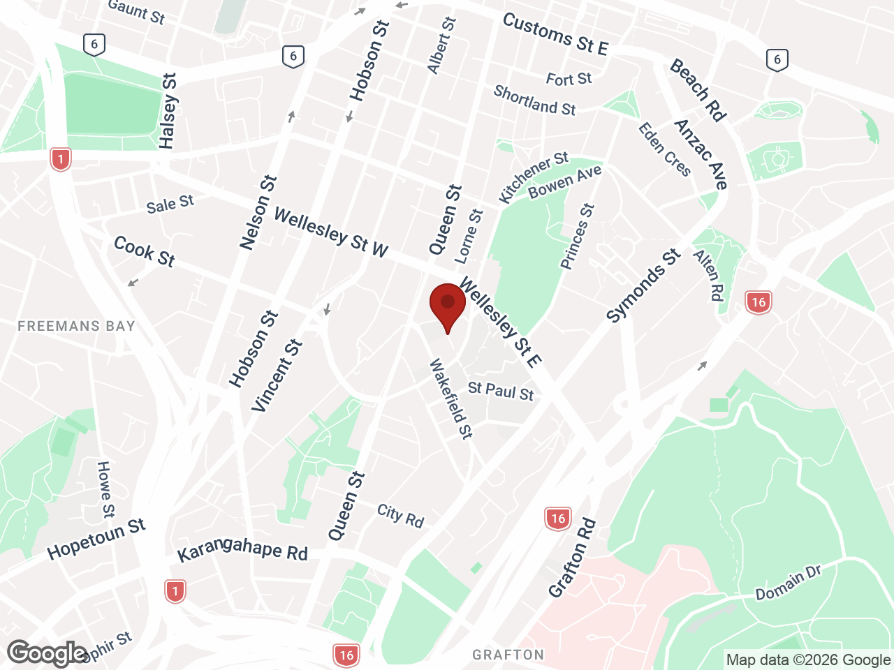 Map showing UniLodge Auckland Central, Auckland CBD